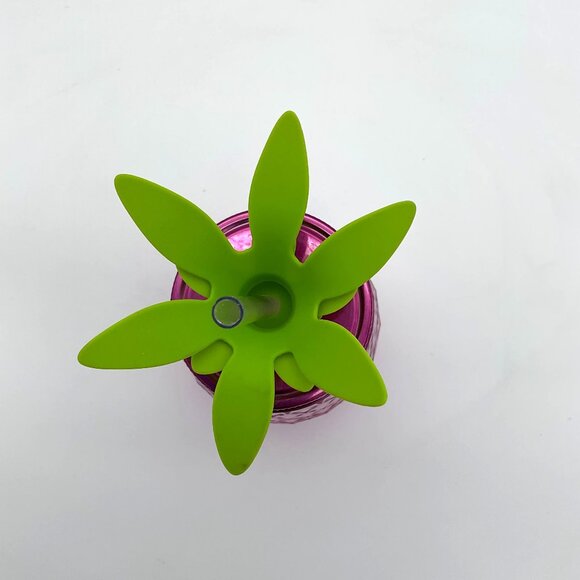 Galvanized 11in Dia Metal Serving Tray 4 Pink Pineapple Mason Jars Set NWT - Picture 7 of 9